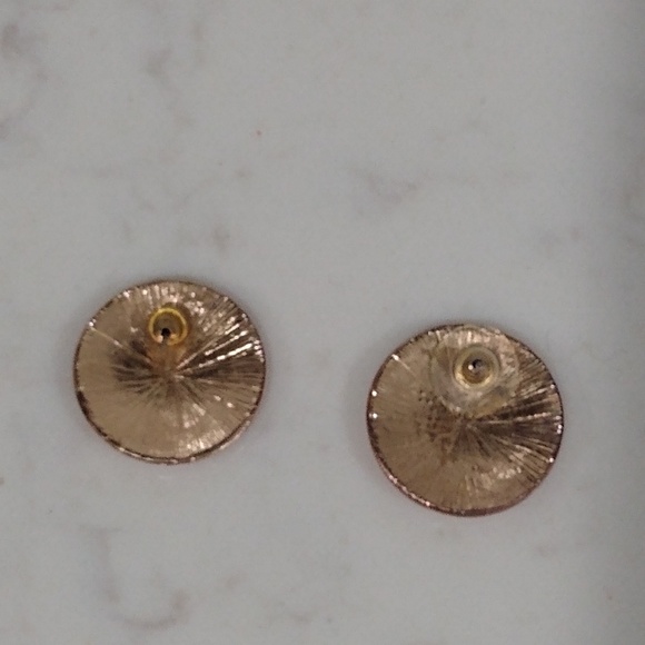 Anchor Earrings: Pink & Gold - Picture 2 of 2